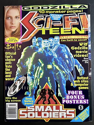 #ad STARLOG PRESENTS SCI FI TEEN MAGAZINE 1998 ISSUE #1 Buffy Godzilla Posters $19.95