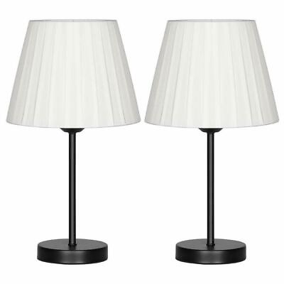 #ad Set of 2 Table Lamp Nightstand Bedside Lamps for Bedroom Living Room Reading $28.98