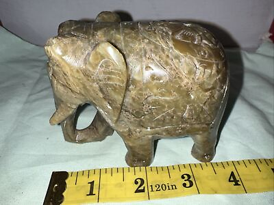 #ad Solid Hard stone Carved Elephant $92.87