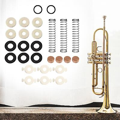 #ad 27Pcs Trumpet Repair Kits Instrument Parts Trumpet Trumpet Maintenance Kits $9.42