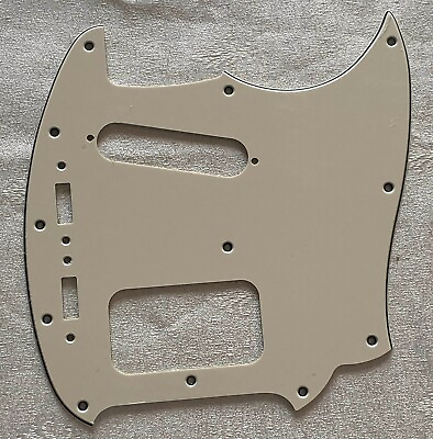 #ad New 3 Ply Guitar Pickguard Fits Fender Kurt Cobain Mustang HSVintage Yellow $16.99