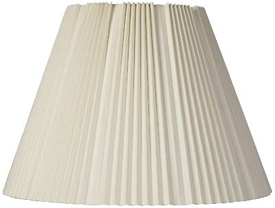 #ad Eggshell Pleated Large Empire Lamp Shade 9quot; Top x 17quot; Bot. x 11.75quot; H Spider $49.99