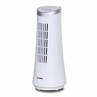 #ad Optimus 12 Inch Desktop Ultra Slim LED Oscillating Tower Fan in White $80.79