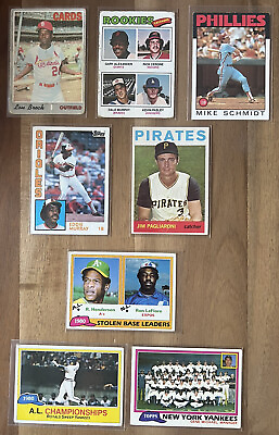#ad vintage topps baseball cards lot 8 Includes HOF players $12.00