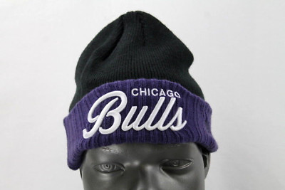 #ad #ad New Era CHICAGO BULLS CUFFED KNIT TOBOGGAN CAP W EMBROIDERED LOGO BLACK PURPLE $18.99