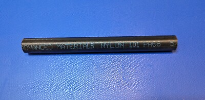 #ad Nylon 6 6 Polyamide Extruded Plastic Rod 5 8quot; OD x 6quot; Length Black $8.49