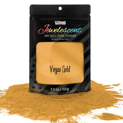 #ad Vegas Gold Mica Pearl Powder 3.5oz Cosmetic Grade Resin Soap Slime Makeup Art $9.99