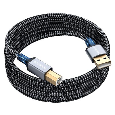 #ad Printer Cable 20 Feet USB Printer Cable USB 2.0 Type A Male to B Male... $19.45