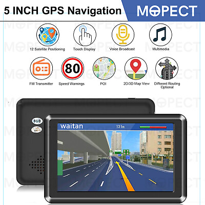 #ad GPS Navigation for Car Truck Touch Screen Maps w Spoken Direction 5quot; MOPECT 8GB $37.98