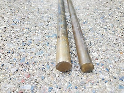 #ad 2 BRASS SOLID ROUND ROD 3 4”x 6ft Long amp; 22mm x 6ft long Bar Stock 6 footers $299.50
