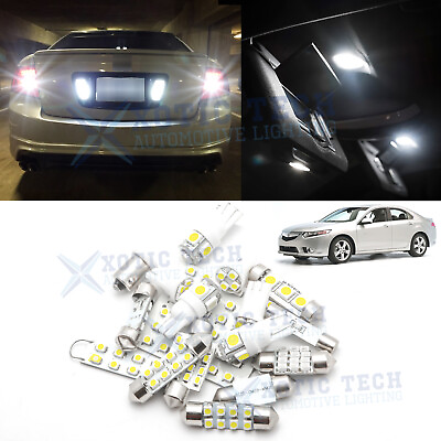 #ad 12x White LED Interior Light Package Back Up License Kit For Acura TSX 2009 2014 $15.99