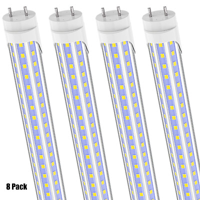 #ad 8 Pack 4FT LED Tube Light Bulbs T8 60W G13 Bi Pin D Shape 4 Feet LED Shop Lights $99.43