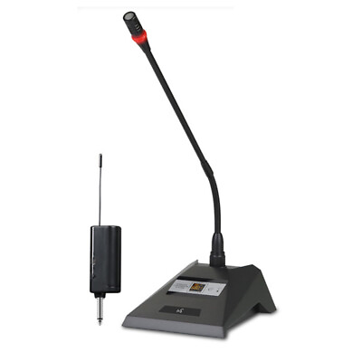 #ad 1 to 1 Conference Speech Desk Gooseneck Meeting Mic Wireless Microphone System $63.58