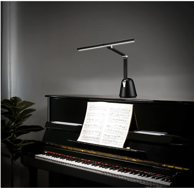 #ad LED Piano Lamp Adjustable Color Temp 3000K 6000K Dimmable Timer CRI 95 Blac $75.00