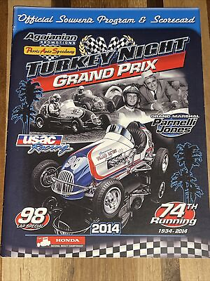 #ad 2014 Turkey Night Grand Prix Midget Race Program Parnelli Jones Cover $30.00