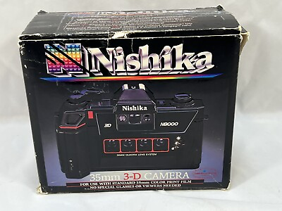 #ad NISHIKA N8000 35MM QUADRASCOPIC STEREO 3D CAMERA New Opened Box $134.99