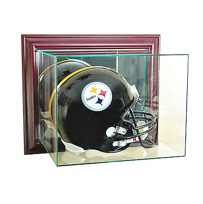 #ad New Wall Mounted F S Football Helmet Display Case GLASS UV $141.41