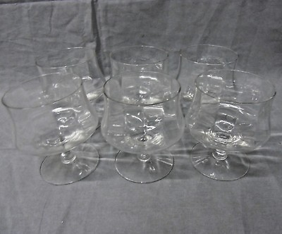 #ad Lot of 6 Crystal Stemmed Whiskey Glasses W5 $44.97