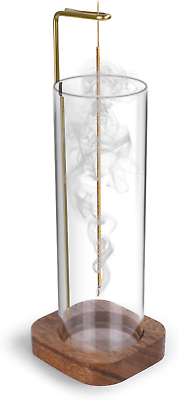 #ad Incense Holder Insence Stick Holder Anti Ash Flying with Removable Glass $17.89
