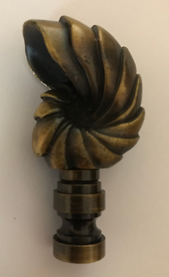 #ad New 2 1 2quot; Brass Nautilus Seashell Lamp Finial Antique Brass Finish 1 4 27 Tap $21.98