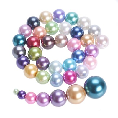 #ad Pearl Glass Round Loose Beads 4mm 6mm 8mm 10mm 12mm 14mm 16mm for Jewelry Making $1.99