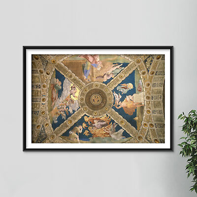 #ad Raphael Ceiling of the Stanza di Eliodoro 1513 Poster Painting Art Print $129.50