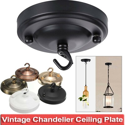 #ad Practical Ceiling Plate Holder Lamp Parts Fitting Pendant Plate Vintage $10.78