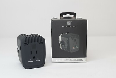 #ad Platinum All In One Travel Convertor Power Adapter 2 USB Ports Convert 240 120V $25.99