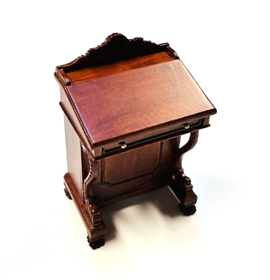 #ad Dollhouse Miniature Bespaq Davenport Desk Wood Writing Desk Scale 1:12 Vintage $89.95