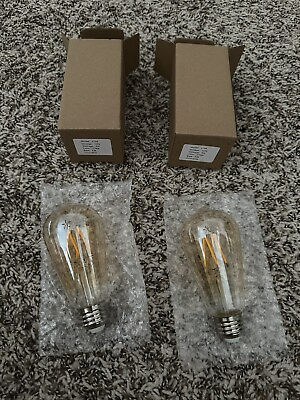 #ad 2x LED Edison Bulbs 4W Warm 2700K Dimmable Vintage Bulb E26 $12.00