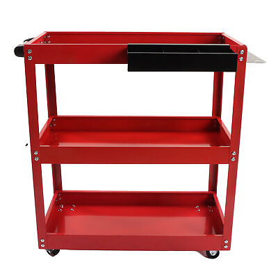 #ad Utility Cart 3 Tier Lockable Wheels Rolling Tool Cart Trolley Office $251.71