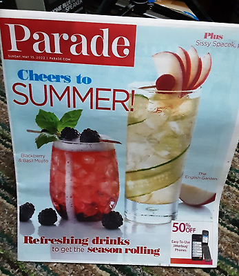 #ad Parade Magazine May 15 2022 Refreshing Summer Drinks $3.99