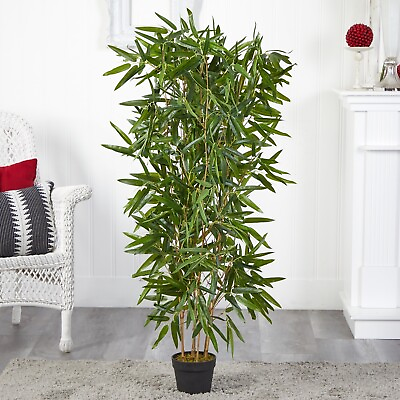 #ad 4’ Bamboo Artificial Tree Real Touch Indoor Outdoor Home Decor. Retail $142 $89.00