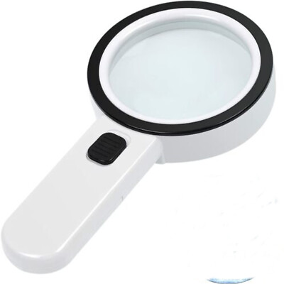 #ad Hand Held 30X Glass Loupe Magnifying LED Light Magnifier Curio Jewelers Gemstone $17.49
