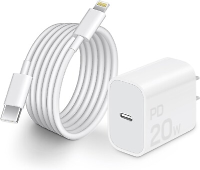 #ad Original 20W USB C Fast Charger For iPhone 15 14 13 12 11 Pro Max Type C Cable $8.49