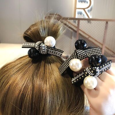 #ad Pearl Hair Rubber Band Ponytail Holder Gum Fashion Headwear Fashion Accessories $28.51