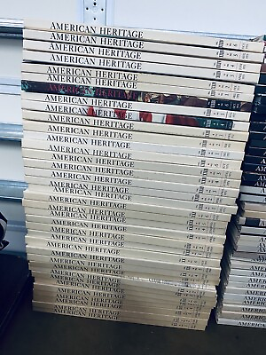 #ad quot;American Heritage Complete History Books 70 Book Stack Vintage Decor $145.00