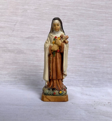 #ad Vintage St. Therese of Lisieux 6quot; Statues: The Little Flower By Roman Inc. $11.99