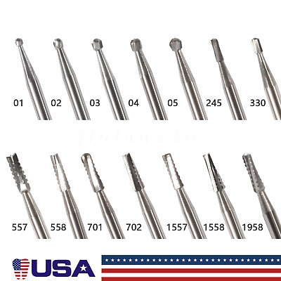#ad 10 Pcs Dental Carbide Trimming amp; Finishing Burs For High Speed Handpiece $7.95