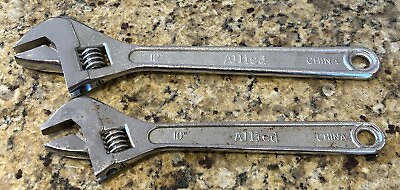 #ad ALLIED 10” amp; 12” Adjustable Wrench Drop Forged Steel Hand Tool Equipment $19.99