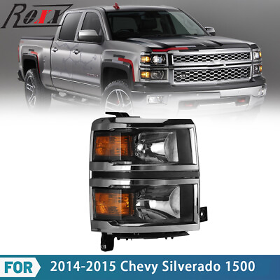 #ad #ad Passenger Headlight For 2014 2015 Chevy Silverado 1500 DRL Right Halogen Lamp $115.99