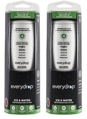 #ad NEW Every D²rop by 2 Pack Ice and Water Refrigerator Filter 4 ED²R4RX²D1 Sealed $31.95