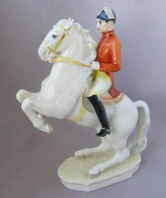 #ad Hutschenreuther Germany Porcelain Lipizzaner Horse Rider Wien Austria Vienna $199.00