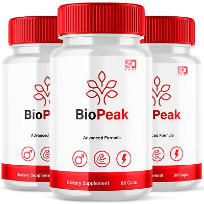 #ad 3 Pack Biopeak for Men Bio Peak Advanced Male Support Pills 180 Capsules $59.95