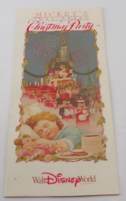 #ad Walt Disney World Mickey#x27;s Very Merry Christmas Party 1992 Brochure $19.99