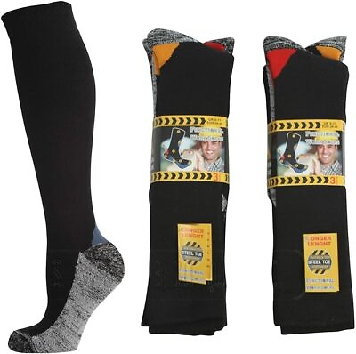#ad Men#x27;s Functional Knee High Socks Long Length Cotton Rich Work Socks Size 6 11 UK GBP 11.49