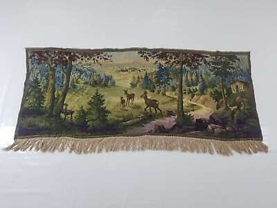 #ad Vintage French Forest Scene Wall Hanging Tapestry 166x68cm GBP 100.00