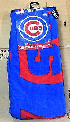 #ad Chicago Cubs MLB Oversized Silk Touch Throw Blanket 55x70 Inches S23 $24.99
