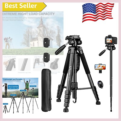 #ad Portable Lightweight 72quot; Camera Tripod with Remote Versatile Photography Stand $79.99