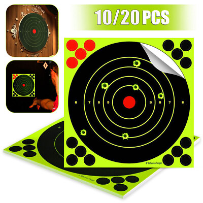 #ad 10 20Pcs 12inch Self Adhesive Paper Shooting Targets Splatter Hunting Archery $10.55